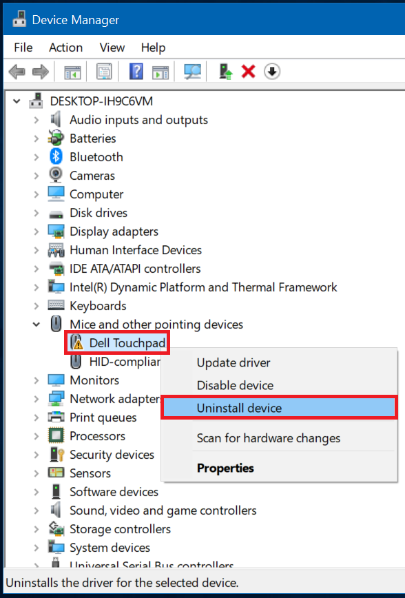 Touchpad not showing up in device manager asus